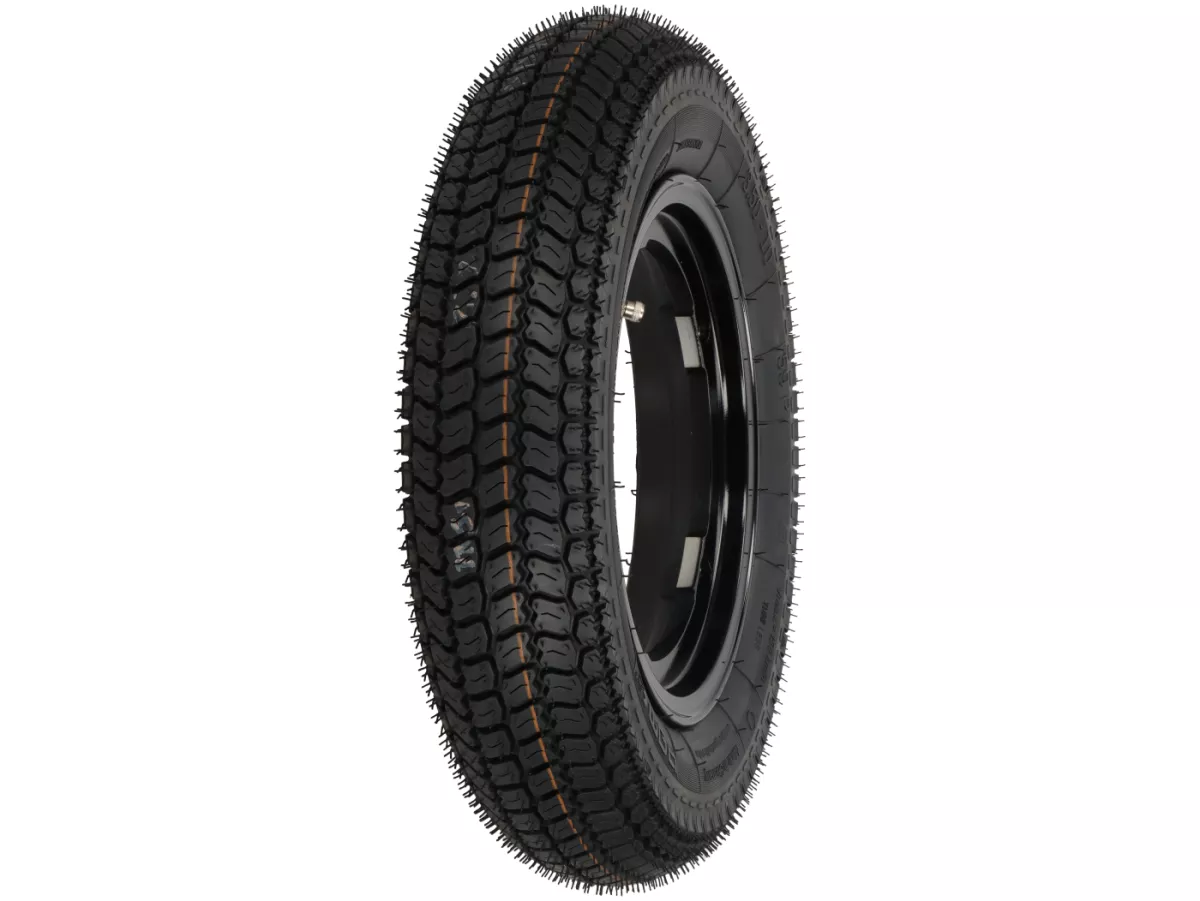 Roda lengkap - BGM Pro Superstrong - BGM Classic, tubeless, Vespa Largeframe PX, Sprint, Rally, GT, GTR, TS, T4, LML Star/Stella- 3.50 - 10 inci TL 59S (diperkuat) - pelek 2.10-10 hitam mengkilap