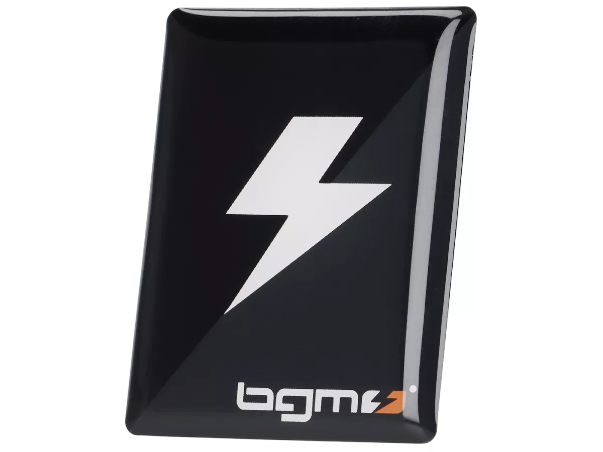 3D sticker lettering horn cover -BGM- Piaggio rectangle - Vespa ET2, ET4, GT125, GTL, GTV, GTS125, LX, LXV, S 50-125, PX Lusso, T5 - plastic self-adhesive