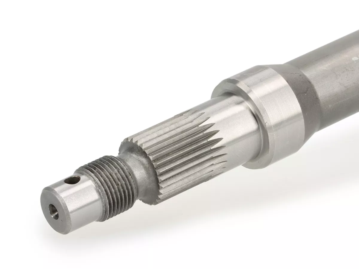 Completely assembled gearbox (drive shaft, gears, shift cross) -BGM PRO- Vespa Largeframe (1984-) - PX Lusso, Disc, My, 2011, Cosa, T5 125cc, LML Star 2-stroke, Stella 2-stroke - 12/57, 13/42, 17/38, 21/36 teeth - short fourth gear