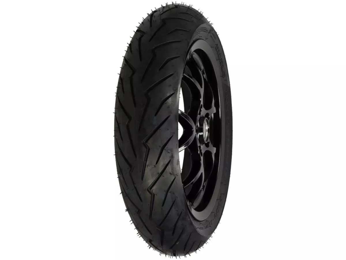 Compleet wiel -BGM PRO SPORT 13 inch- PIRELLI- Diablo Rosso - 120/70-13 - Vespa GTS, GTS Super, GTV, Sei Giorni, GT 60, GT, GT L 125-310cc - zwart glanzend
