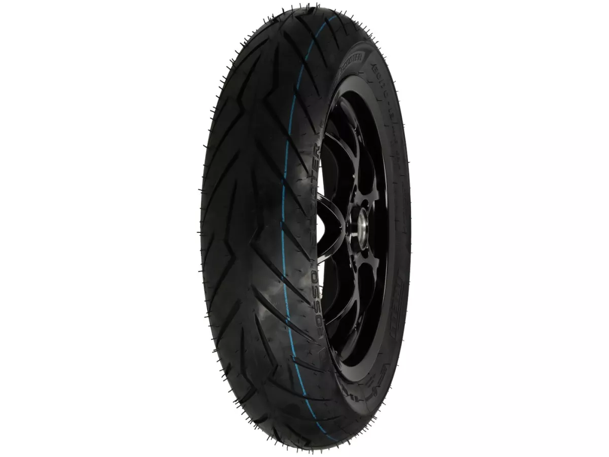 Llanta completa -BGM PRO SPORT 13 pulgadas- PIRELLI- Diablo Rosso - 130/70-13 - Vespa GTS, GTS Super, GTV, Sei Giorni, GT 60, GT, GT L 125-310cc - negro brillante