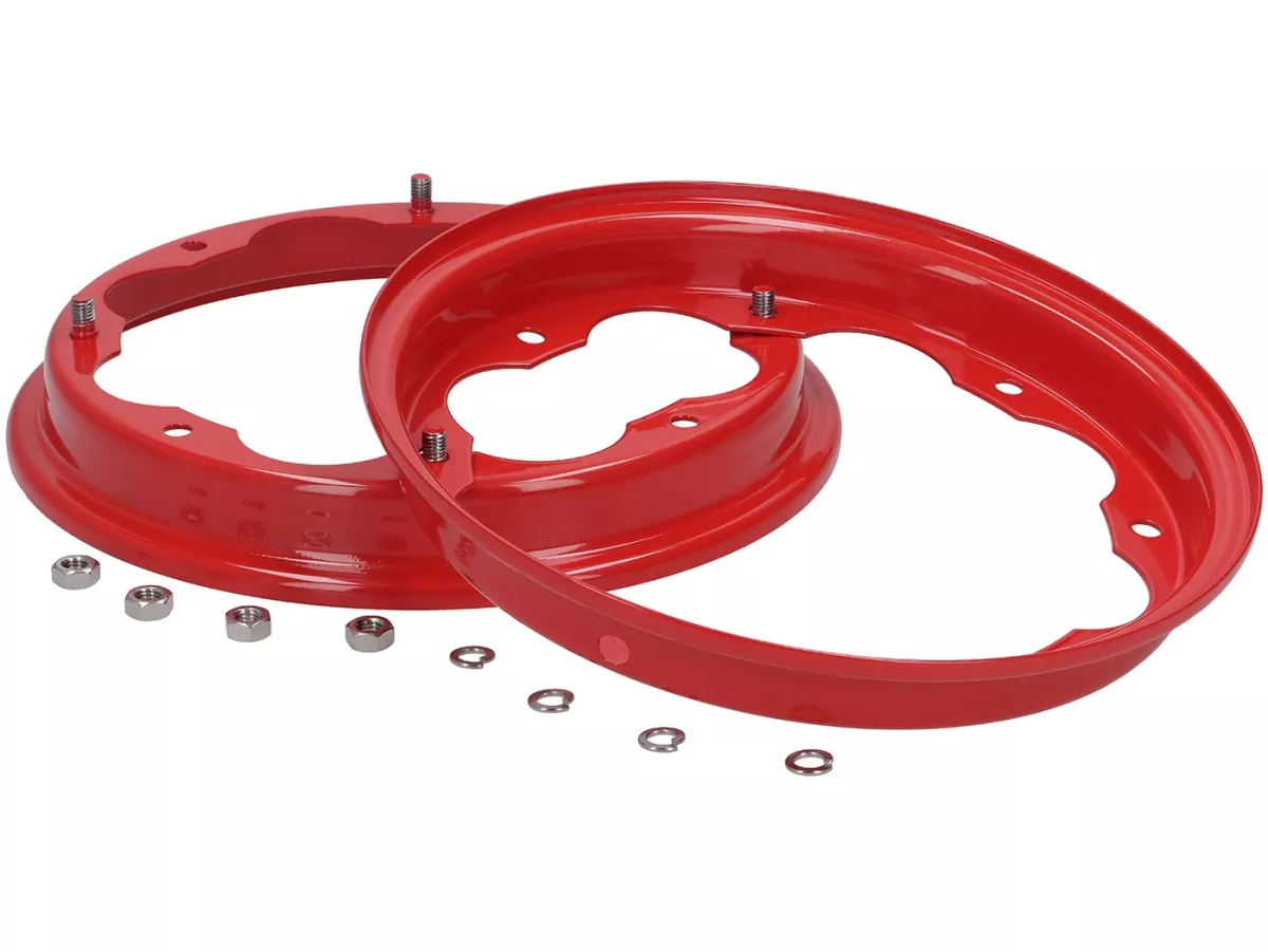 Rim -BGM ORIGINAL- Lambretta LI Series 1-3, LI S, SX, TV Series 2-3 - red