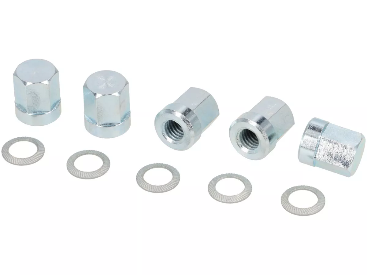 Set mur penutup untuk pelek tubeless -BGM PRO- M8 x 1.25mm (10.9) dengan kerah 14mm - SW = 12mm, H = 16.5mm - galvanis