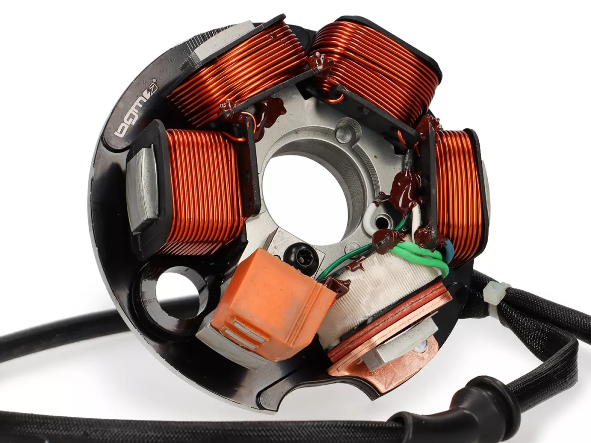 Tändning -BGM PRO ProRev basplatta - Vespa PK XL Conversion V50/PV - 5 spolar, 6 kablar (lösa kabeländar) - för konvertering av Smallframe till elektronisk tändning