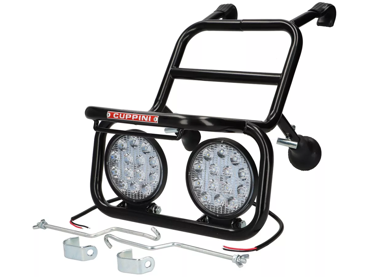 Gepäckträger vorne -AMS CUPPINI- Lambretta LI (Serie 2-3), LIS, SX, TV (Serie 2-3), DL, GP und Royal Aloy- Schwarz