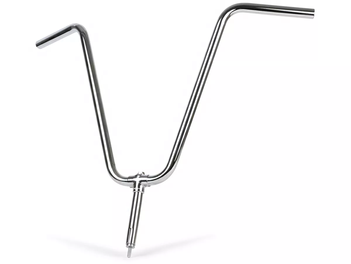 Manillar -CUPPINI- Ø21mm- manillar alto chopper - Ciao, Garelli - angulado - cromado