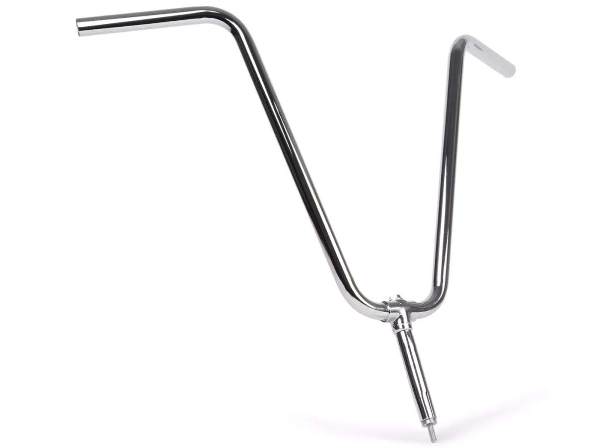 Stuur -CUPPINI- Ø22mm- hoog stuur chopper - Ciao, Garelli - hoekig - chroom
