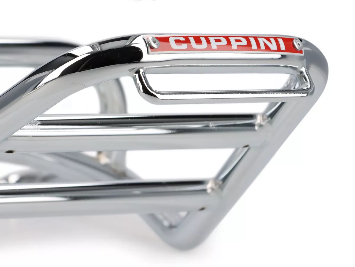 Rak bagasi belakang -CUPPINI- krom, dengan pegangan penyangga - Vespa GT, GTL, GTV, GTS, GTS Super, GTS HPE, GT60 - 125-310 -