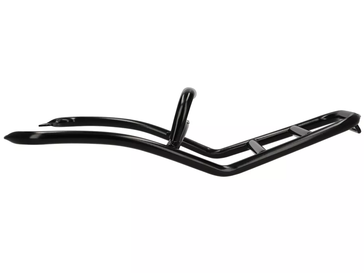 Rear luggage rack -CUPPINI- glossy black, with passenger grab handle- Vespa GT, GTL, GTV, GTS, GTS Super, GTS HPE, GT60 - 125-310 -