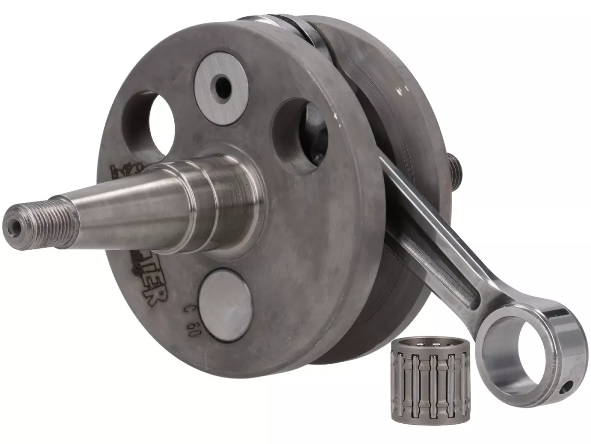 Albero motore -DEXTER RACING- Guancia intera Largeframe, corsa 60 mm, biella 110 mm CNC/RDP - Vespa PX200 Rally 200 (ducati)