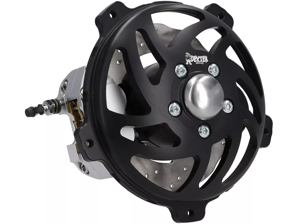 Freno de disco delantero -DEXTER RACING CNC- Vespa V50, 50 Special, 50SR, SS50, SS90, V90, PV125, ET3 -Black Edition