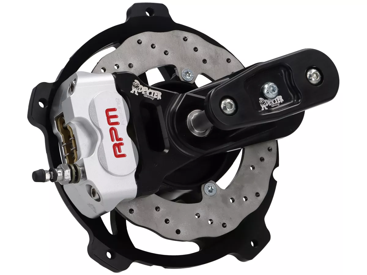 Freno de disco delantero -DEXTER RACING CNC- Vespa V50, 50 Special, 50SR, SS50, SS90, V90, PV125, ET3 -Black Edition