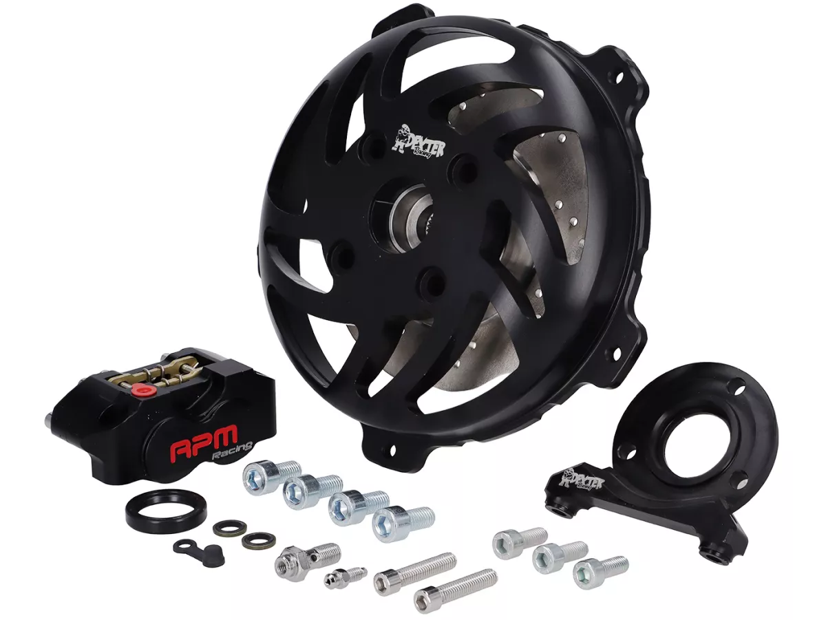 Skivbromssats bak -DEXTER RACING- Vespa V50, 50 Special, 50SR, SS50, SS90, V90, PV125, ET3 -Black Edition