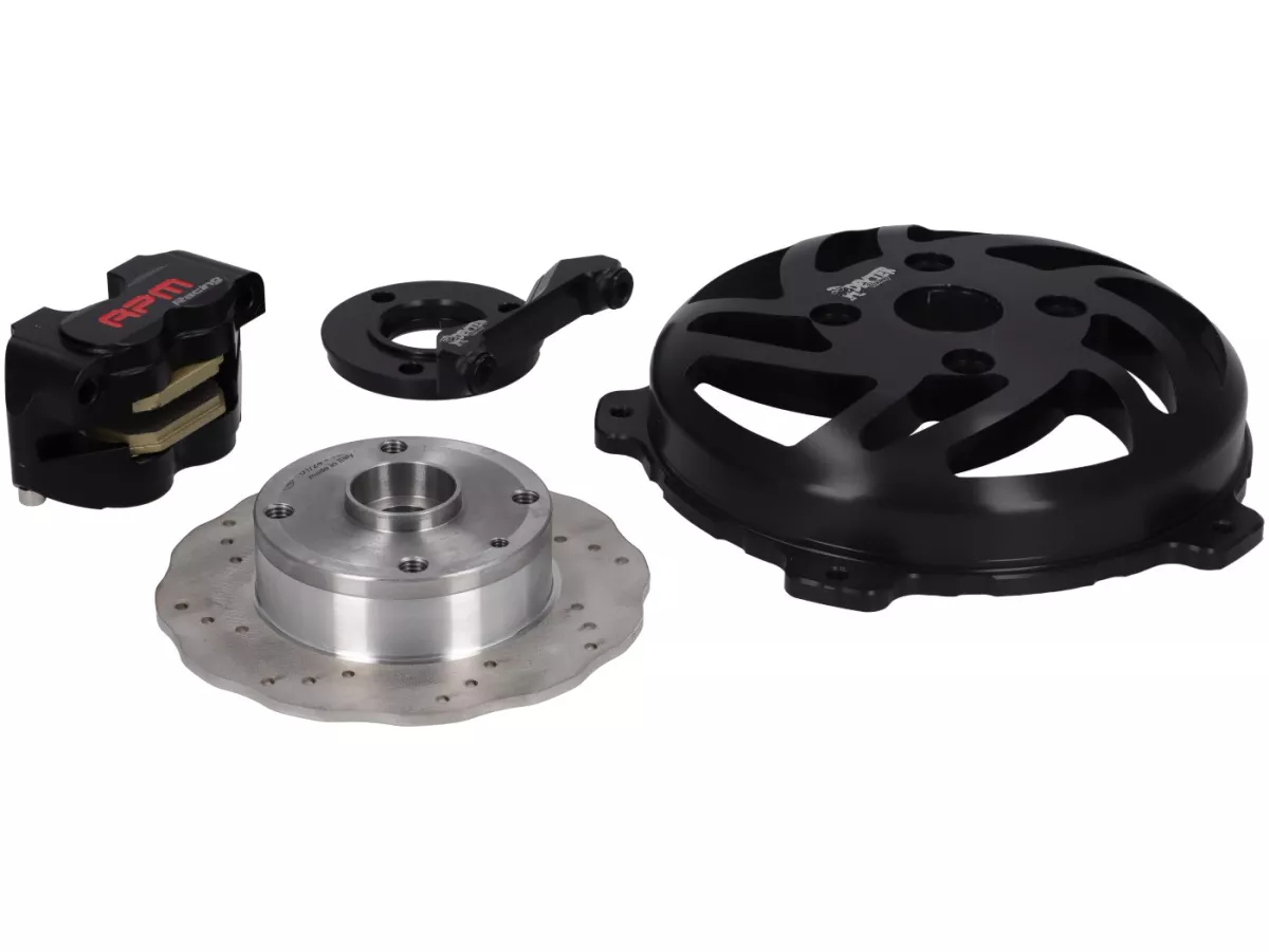 Skivbromssats bak -DEXTER RACING- Vespa V50, 50 Special, 50SR, SS50, SS90, V90, PV125, ET3 -Black Edition