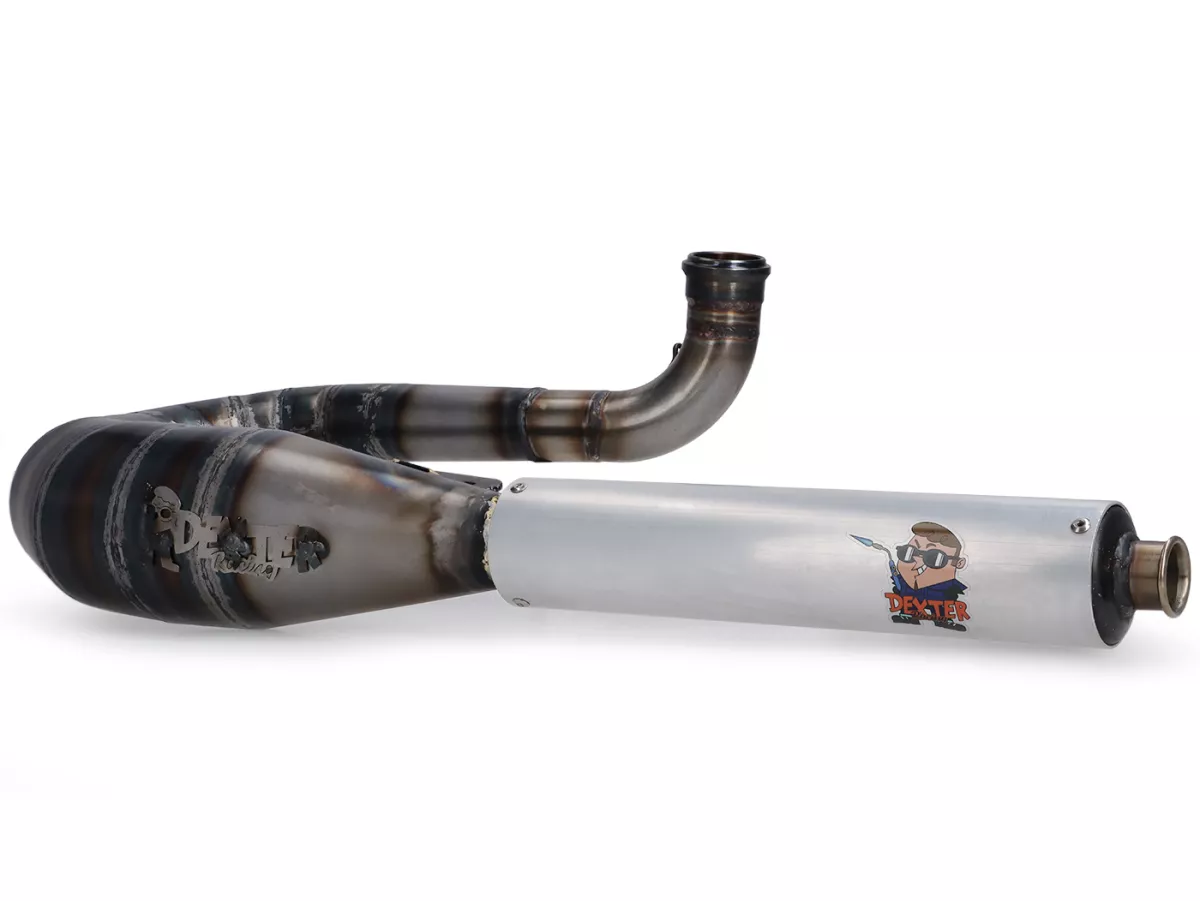 Uitlaat -DEXTER RACING- Vespa PX200 - voor Malossi MHR210/221, Quattrini M232/M244, VMC244 Explorer