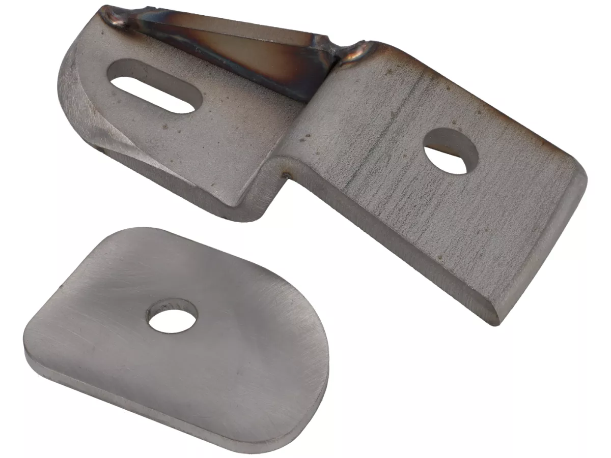 Stoßdämpferadapter hinten -DEXTER RACING- Vespa Smallframe V50, PV125, ET3 - zur Verlegung des Stoßdämpfers bei Verwendung von Resonanzauspuffanlagen