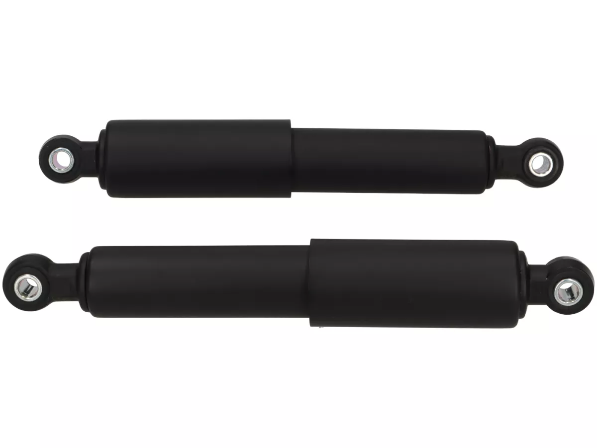 Par de amortiguadores -DMP- para Gilera Citta, Honda Camino, Tomos - 280mm - negro mate
