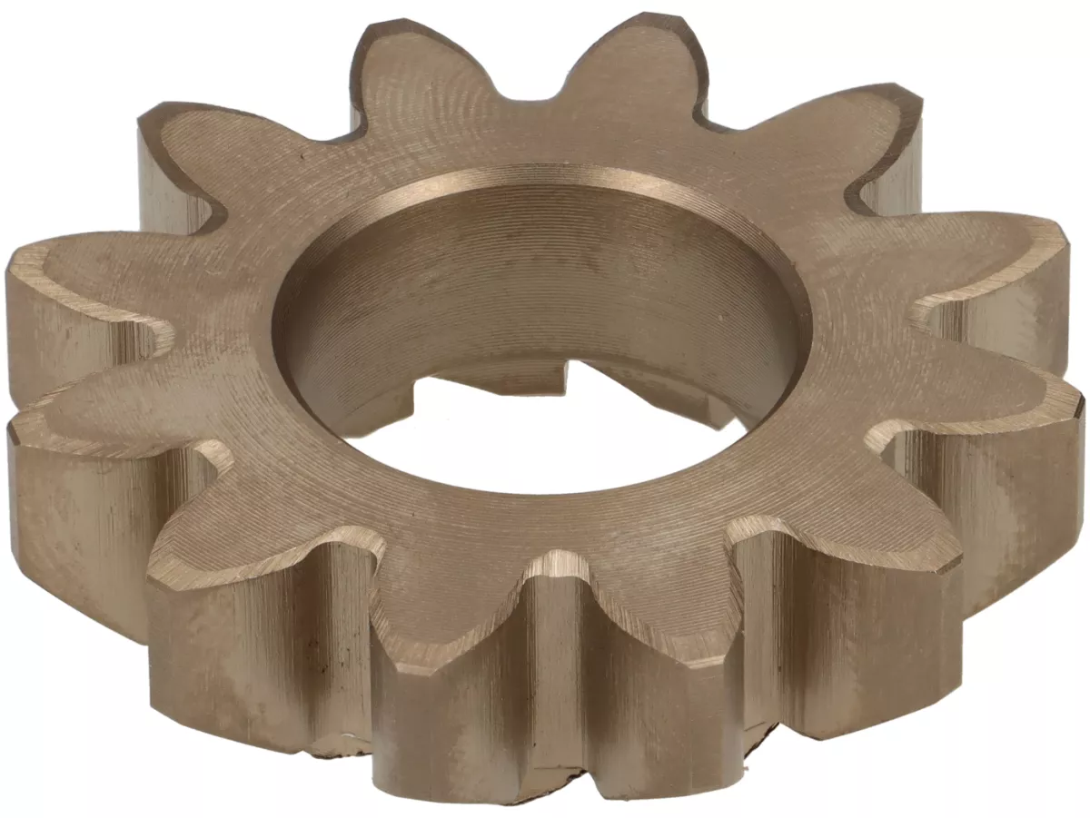 Gearbox lengkap (roda gigi termasuk poros utama + poros tambahan) -EGIG/FAIO X-TRA STRONG, poros penggerak CNC - Vespa Smallframe V50, PV, ET3, PK, HP 4-kecepatan - 18/37-15/38-12/42-10/52 - poros tambahan dengan kerucut