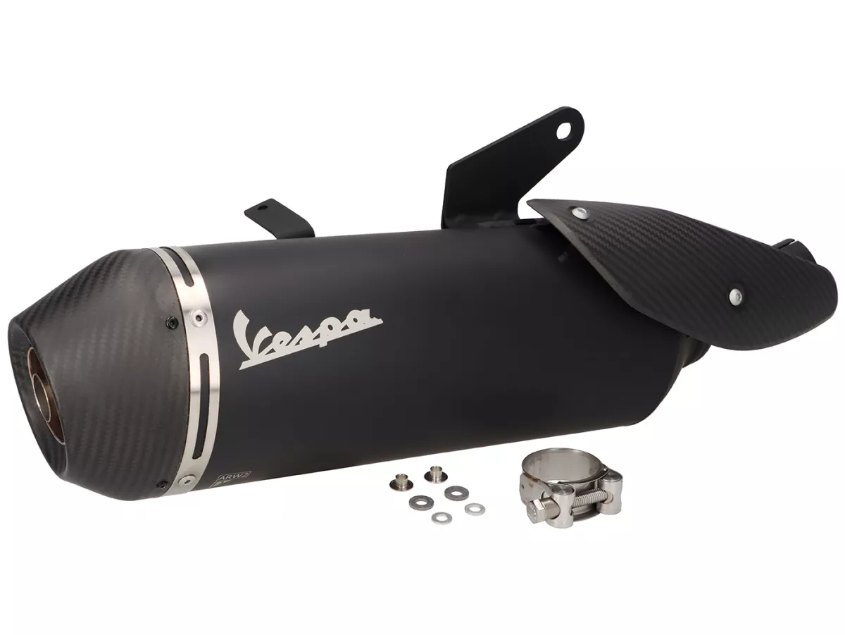 Auspuffanlage- VESPA- Dark Aluminium mit Carbon-Endkappe - Vespa GTS 310 / GTV 310