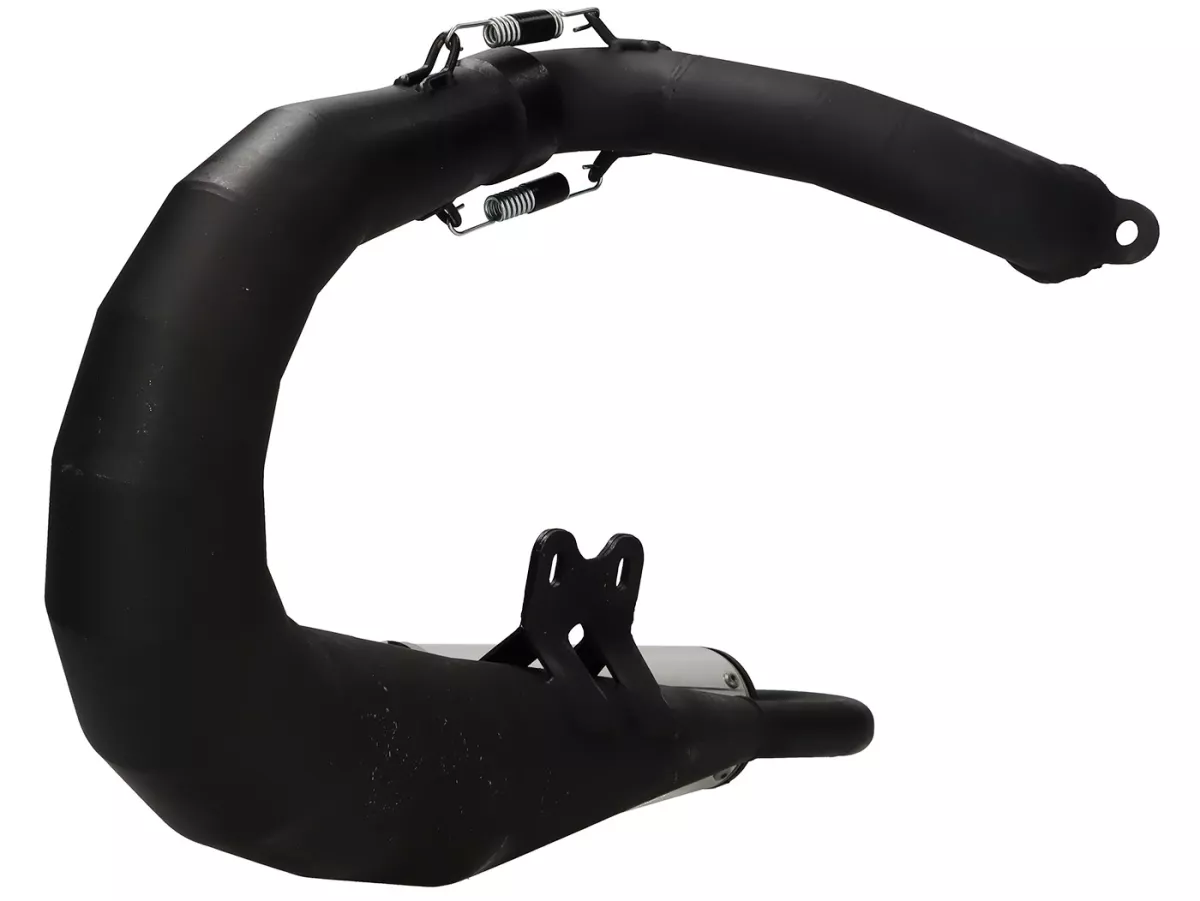 Exhaust -LTH- Midrange (54mm stud spacing)- Vespa PV125, ET3 125 - steel, painted black