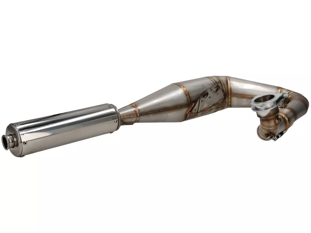 Scarico -RS Serie 2.0 'JL Style'- sinistra- Vespa PX200, Rally200, Motovespa DN200, DS200 - acciaio inox