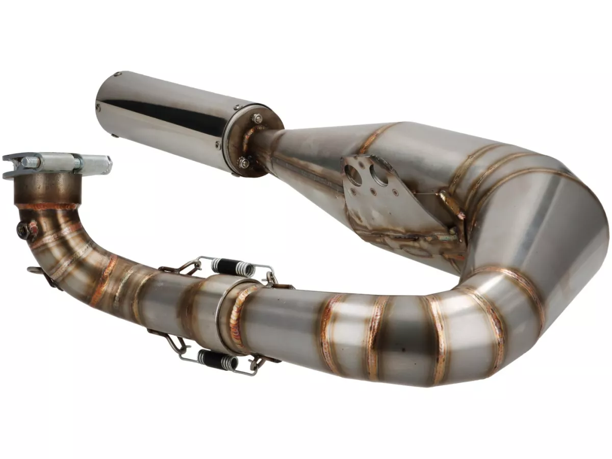 Scarico -RS Serie 2.0 'JL Style'- sinistra- Vespa PX200, Rally200, Motovespa DN200, DS200 - acciaio inox