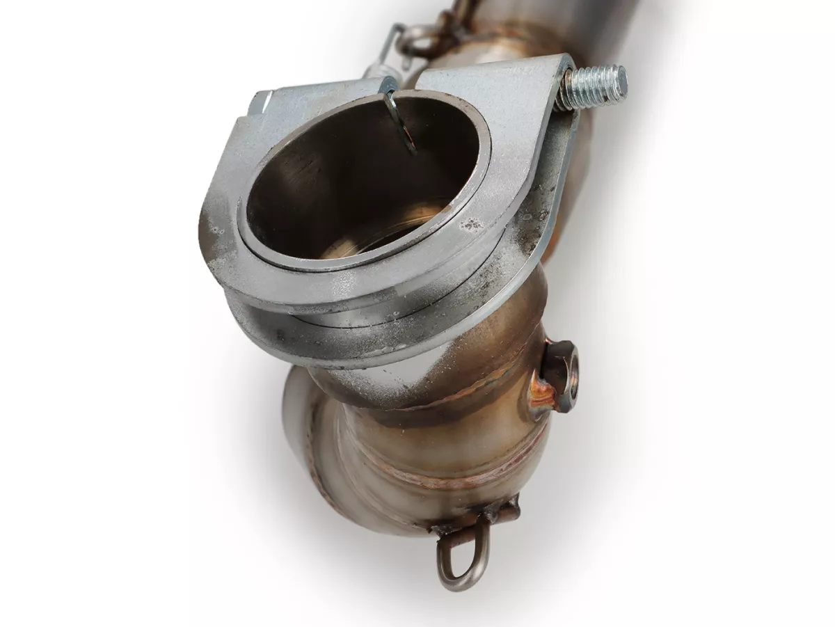 Scarico -RS Serie 2.0 'JL Style'- sinistra- Vespa PX200, Rally200, Motovespa DN200, DS200 - acciaio inox