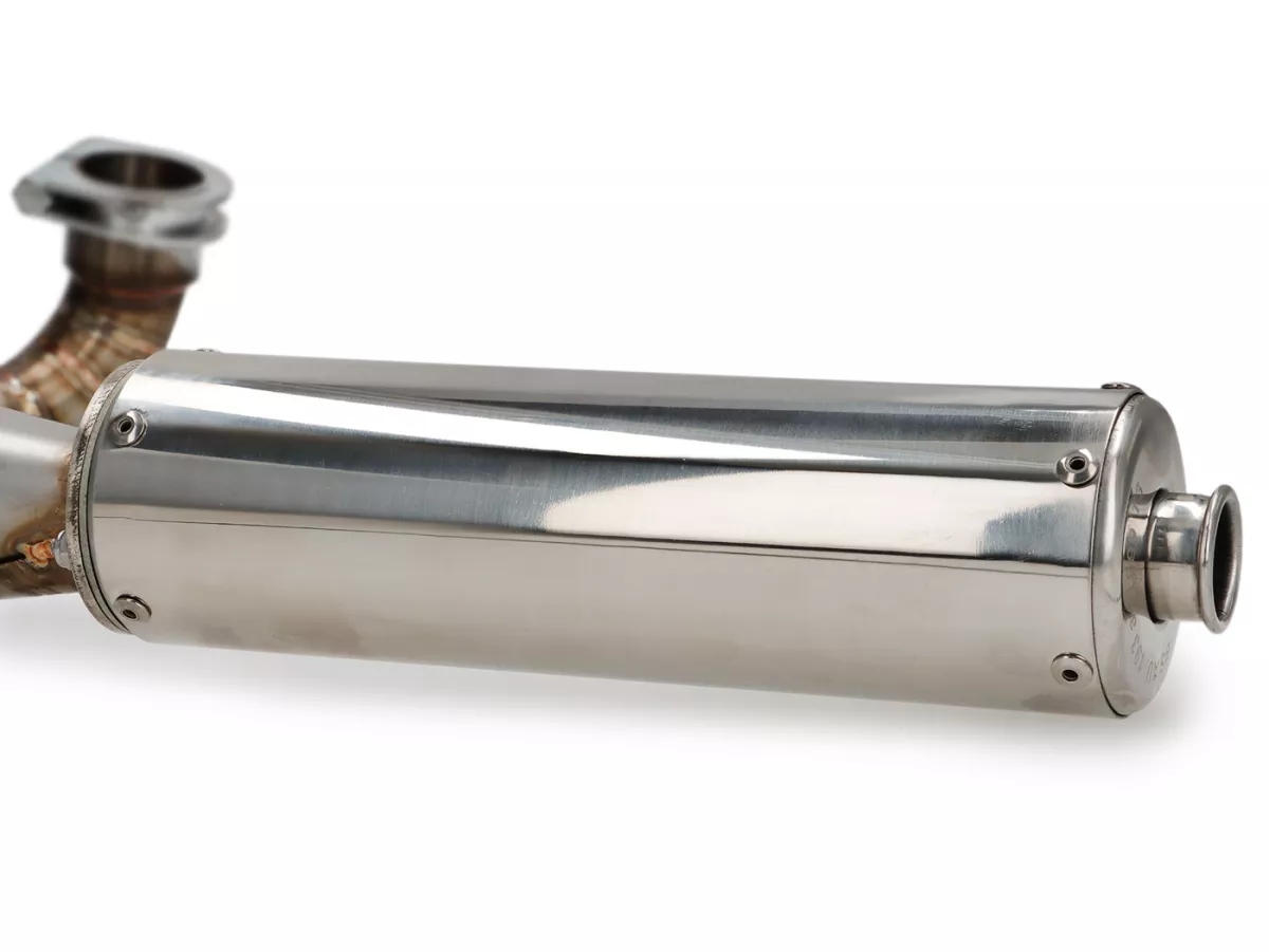 Scarico -RS Serie 2.0 'JL Style'- sinistra- Vespa PX200, Rally200, Motovespa DN200, DS200 - acciaio inox