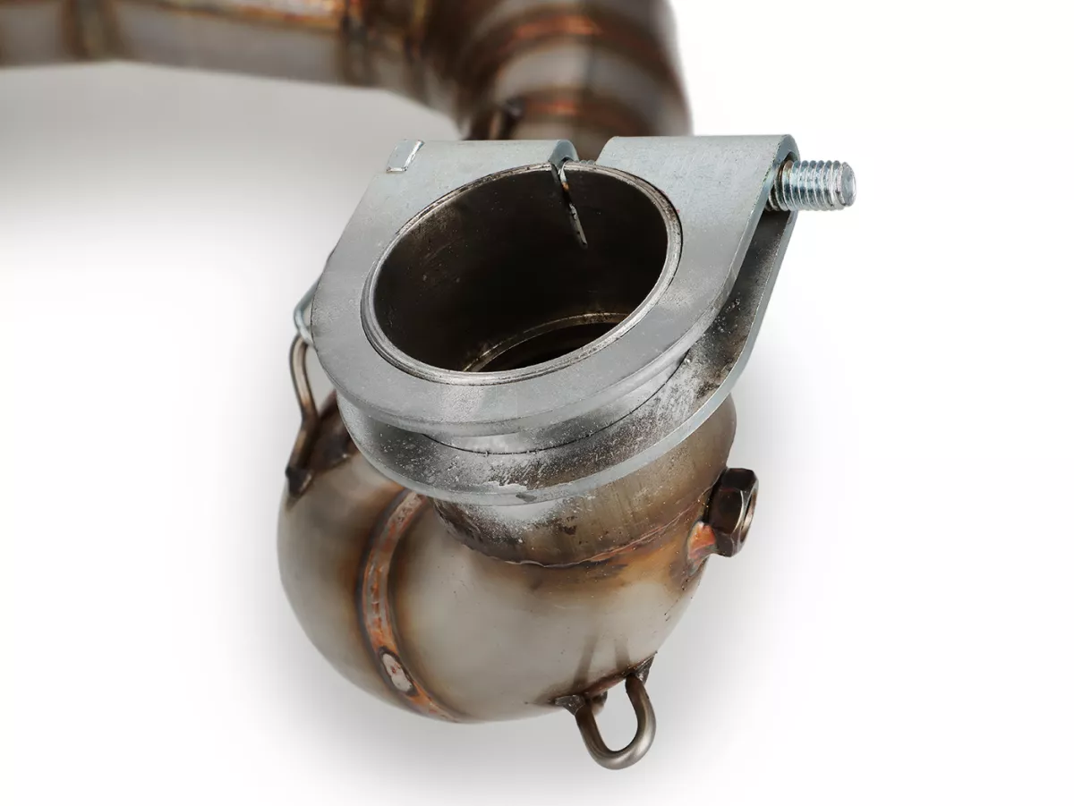 Scarico -RS Serie 1.0 'JL Style'- sinistra- Vespa PX200, Rally200, Motovespa DN200, DS200 - acciaio inox