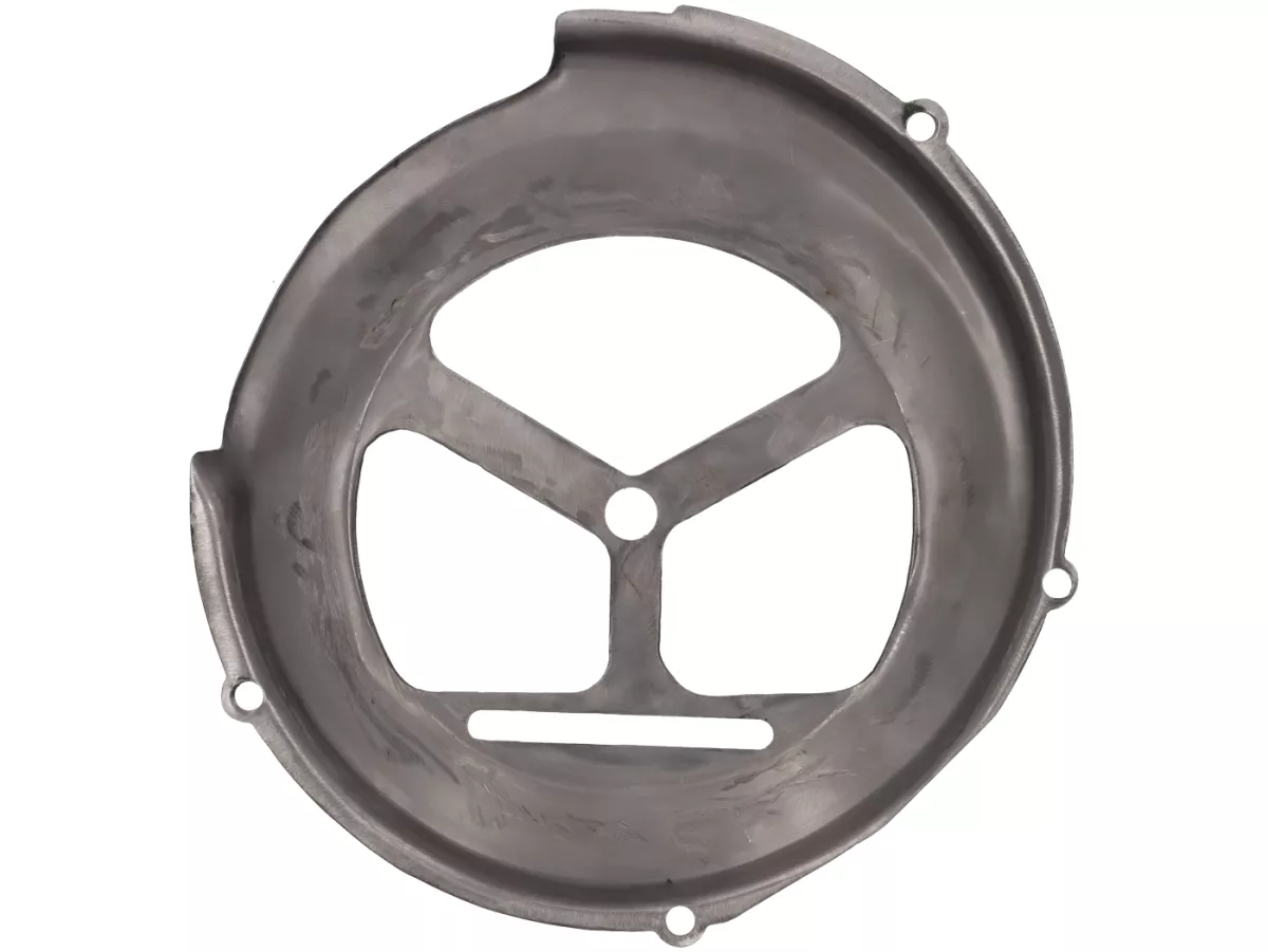 Ventilatorwieldeksel -PREMIUM- Vespa VN, VL, VB1, GS150 / GS3 (VS1-5), Vespa 150 (T1, T2, T3, VL1, VD1-2, Duitse modellen) GL ACMA (VGL1T) - roestvrij staal