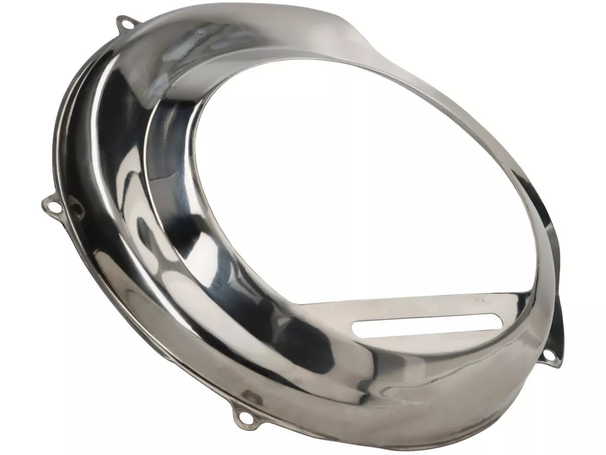 Fan wheel cover Vespa Largeframe polished stainless steel for VNA/VNB/GT/GTR /Sprint/ Super