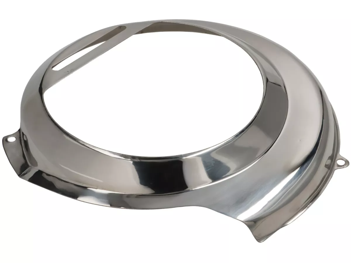 Fan wheel cover Vespa Largeframe polished stainless steel for VNA/VNB/GT/GTR /Sprint/ Super