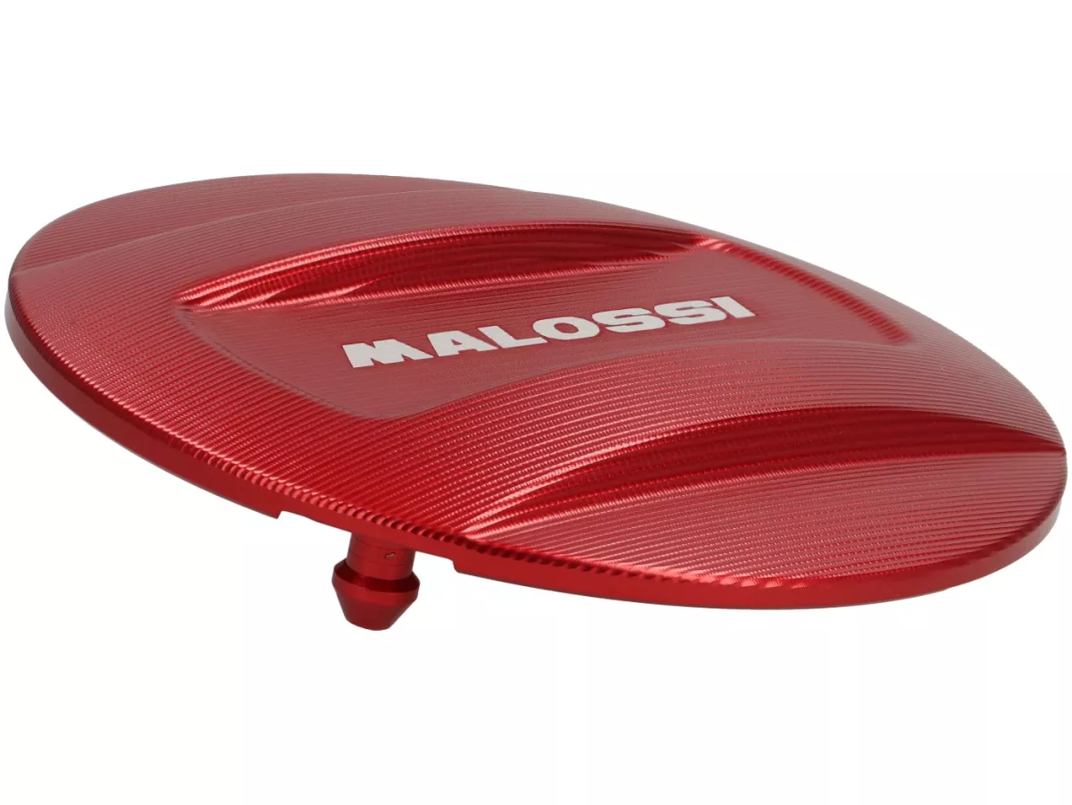 Coperchio Vario -MALOSSI-, alluminio, anodizzato duro- motore Piaggio Leader/Quasar - ET4, LX/LXV125-150, S125-150, GT/GTS/GTV/GTL 125-300, Royal Alloy GP, TG - rosso