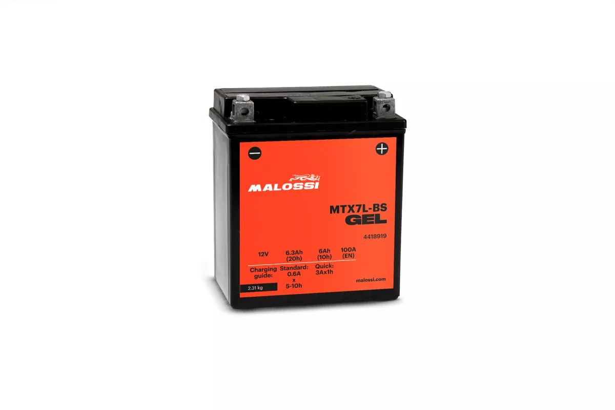 Batterie (Gel), wartungsfrei -MALOSSI- MTX7L-BS GEL - 12V 6Ah - 113x70x130mm