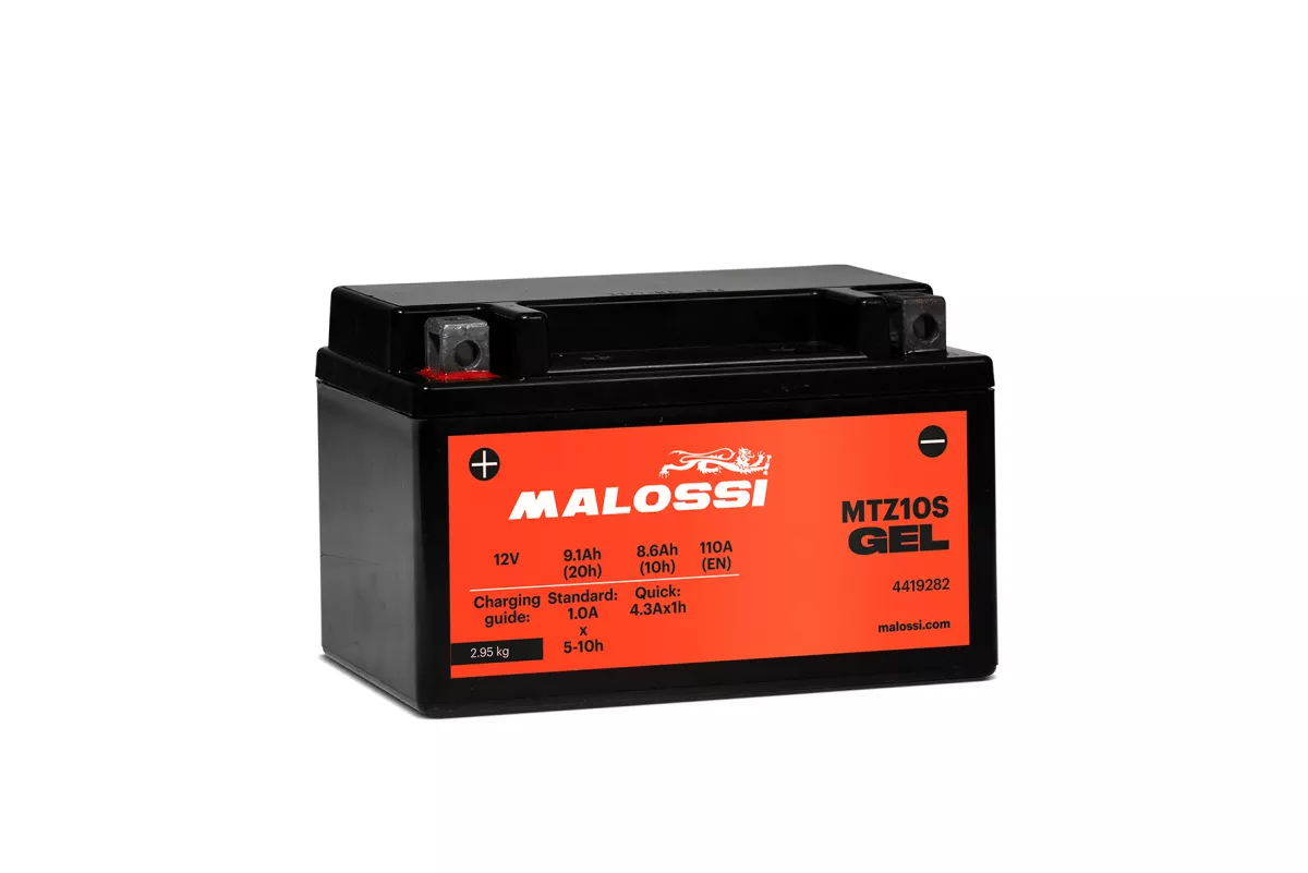 Batterie (Gel), wartungsfrei -MALOSSI- MTZ10S GEL - 12V 8,6Ah - 150x88x93mm