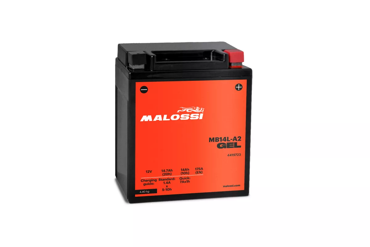 Batterie (Gel), wartungsfrei -MALOSSI- MB14AL-A2 GEL - 12V 14Ah - 135x90x167mm