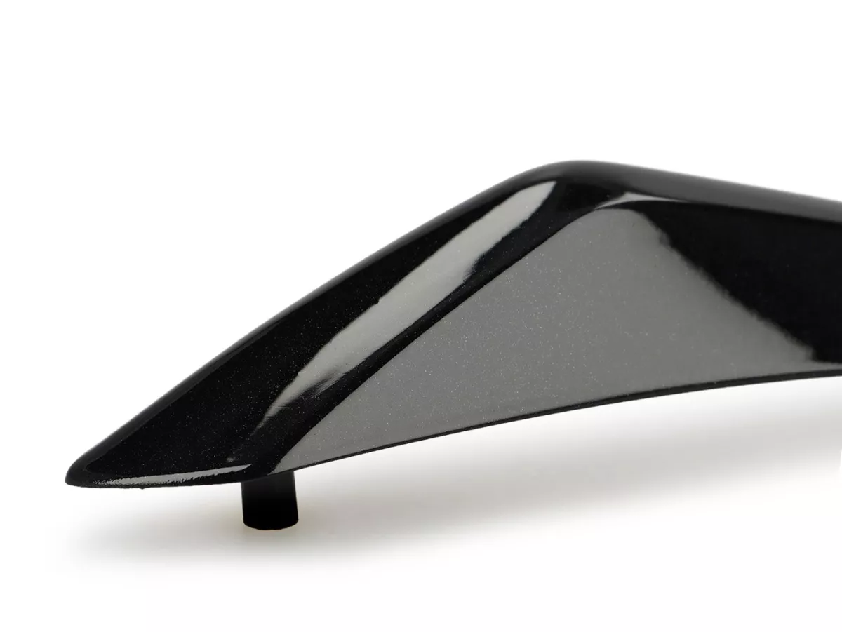 Mudguard crest, black metallic -MOTO NOSTRA- Vespa GTS 125-310 Keyless