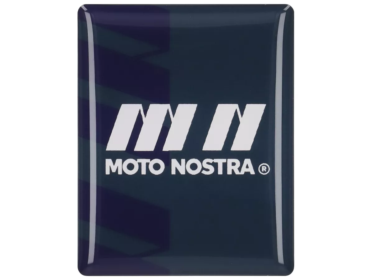 3D sticker lettering cascade -MOTO NOSTRA- Piaggio rectangle - Vespa ET2, ET4, GT125, GTL, GTV, GTS125, LX, LXV, S 50-125, PX Lusso, T5 - plastic self-adhesive