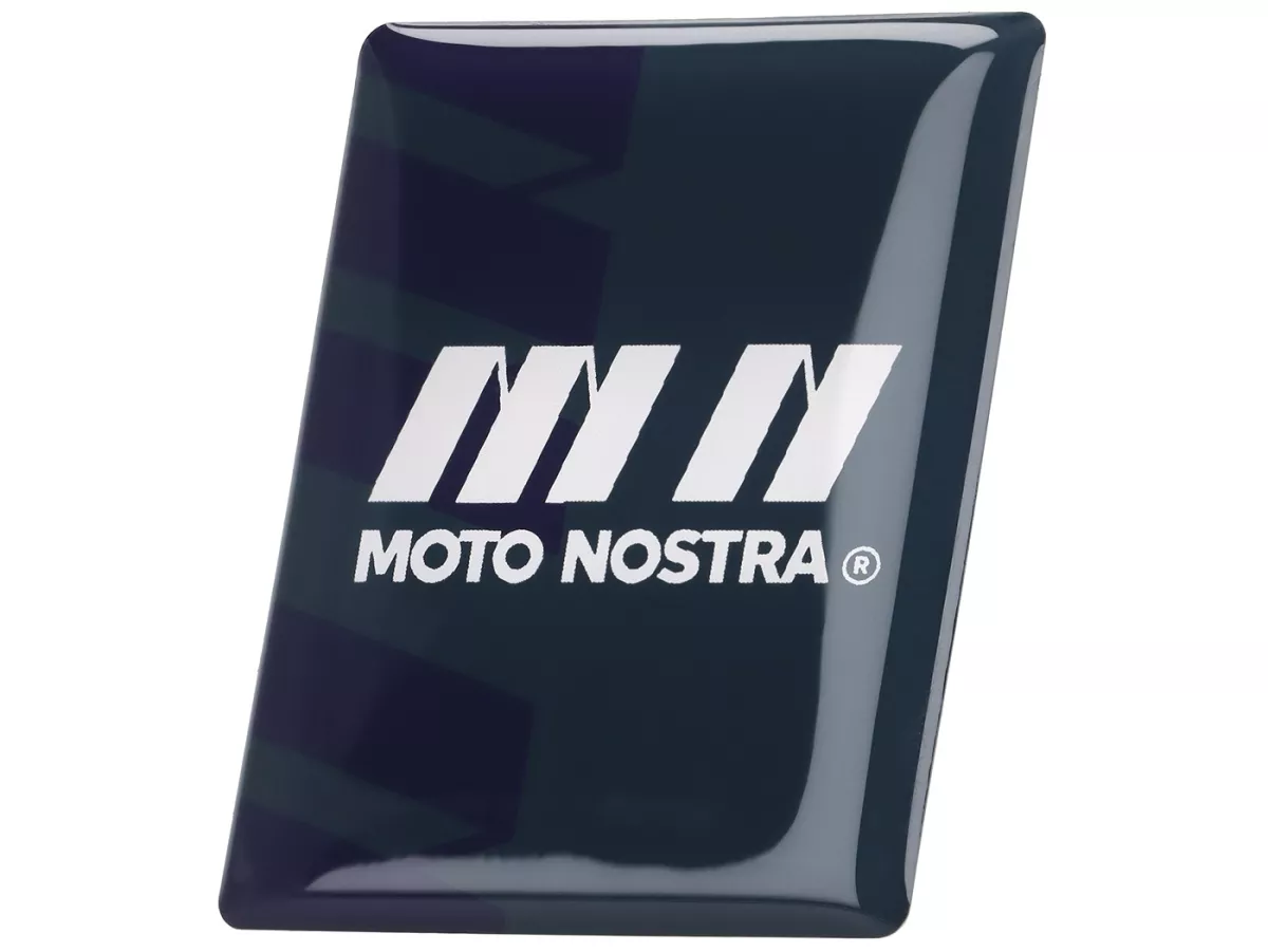 3D sticker lettering cascade -MOTO NOSTRA- Piaggio rectangle - Vespa ET2, ET4, GT125, GTL, GTV, GTS125, LX, LXV, S 50-125, PX Lusso, T5 - plastic self-adhesive