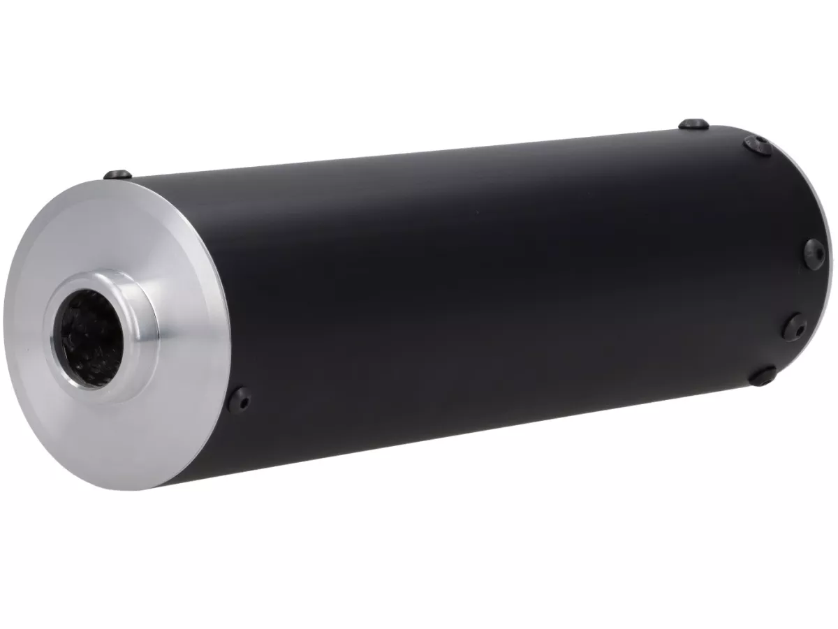Silenziatore posteriore -MR PARTS & STYLE- per scarico con foratura Franspeed / JL- Lambretta serie 1-3 - anodizzato nero