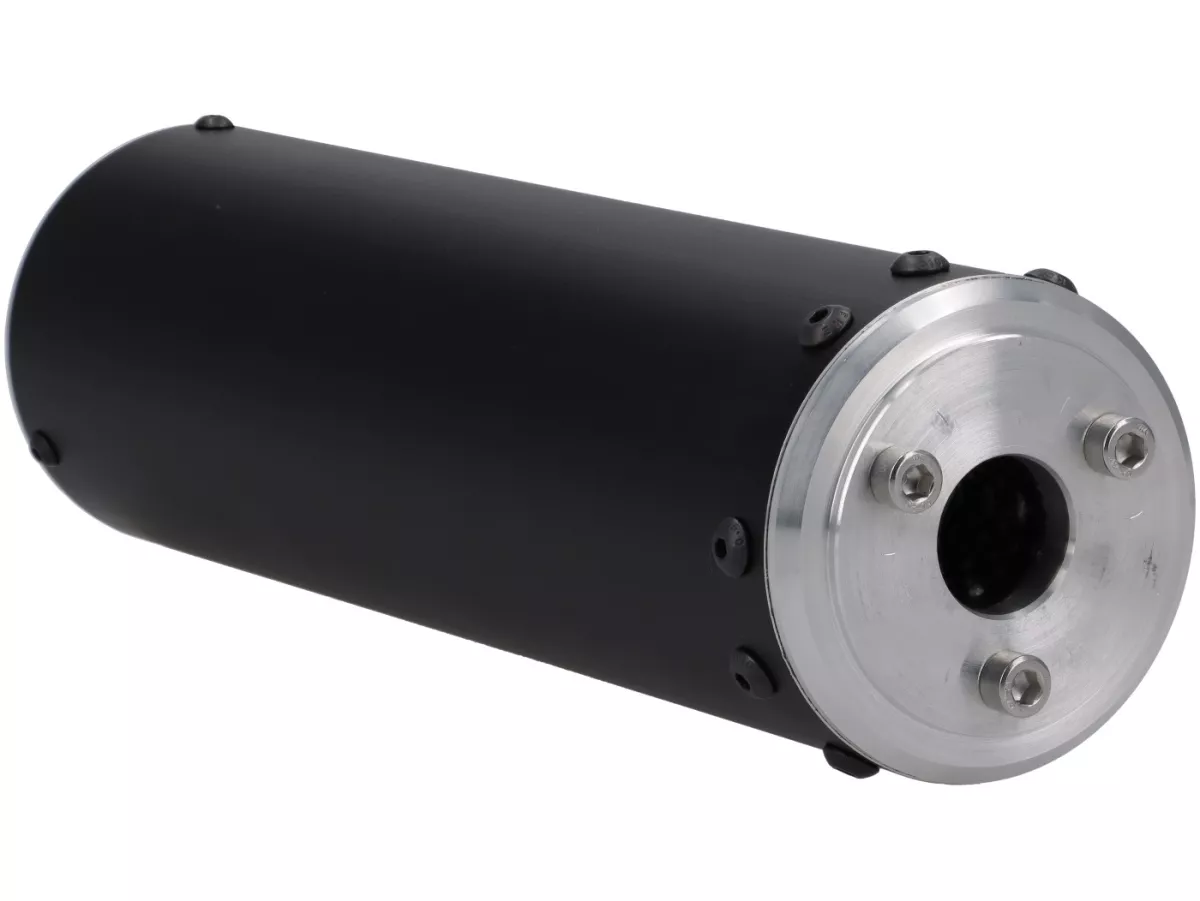 Silenziatore posteriore -MR PARTS & STYLE- per scarico con foratura Franspeed / JL- Lambretta serie 1-3 - anodizzato nero