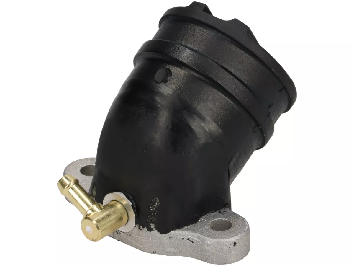 Intake manifold -POLINI- Piaggio 125-150 4T 2V AC- (1st generation / pre Leader) - Piaggio Sfera, Liberty, Aprilia Habana, Mojito, Vespa ET4, Italjet Torpedo, Benelli Adiva - 1 vacuum connection