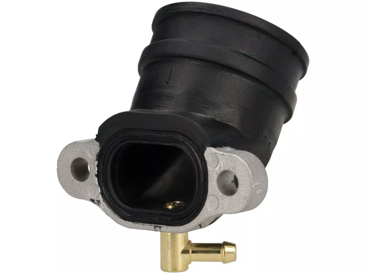 Intake manifold -POLINI- Piaggio 125-150 4T 2V AC- (1st generation / pre Leader) - Piaggio Sfera, Liberty, Aprilia Habana, Mojito, Vespa ET4, Italjet Torpedo, Benelli Adiva - 1 vacuum connection