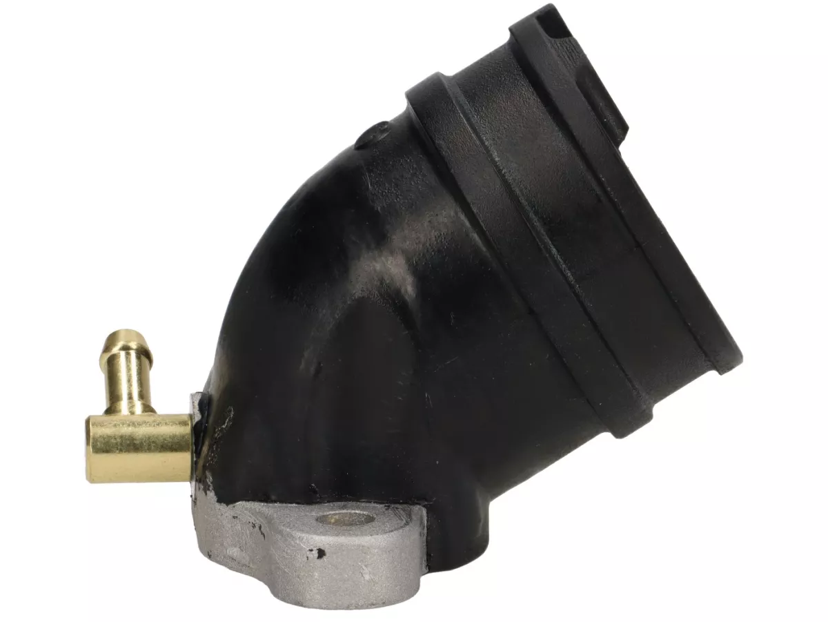 Intake manifold -POLINI- Piaggio 125-150 4T 2V AC- (1st generation / pre Leader) - Piaggio Sfera, Liberty, Aprilia Habana, Mojito, Vespa ET4, Italjet Torpedo, Benelli Adiva - 1 vacuum connection