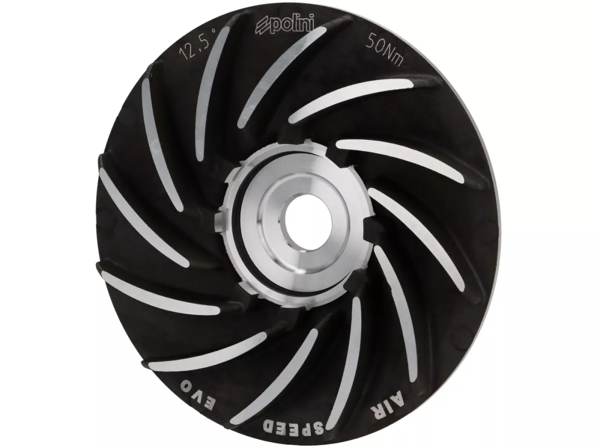 Poulie -POLINI- Evolution Air Speed- Piaggio 50 cm3 2 temps, Piaggio 50-100 cm3 4 temps - 12,5°.