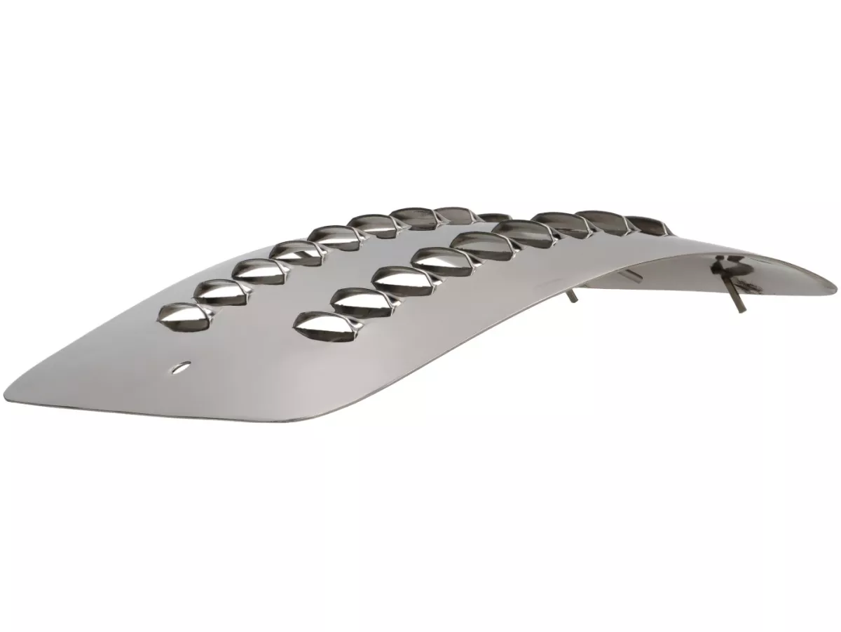 Battery door -SPAQ- Royal Alloy GP 125-300, TG 125-300 - Serveta Style - polished stainless steel