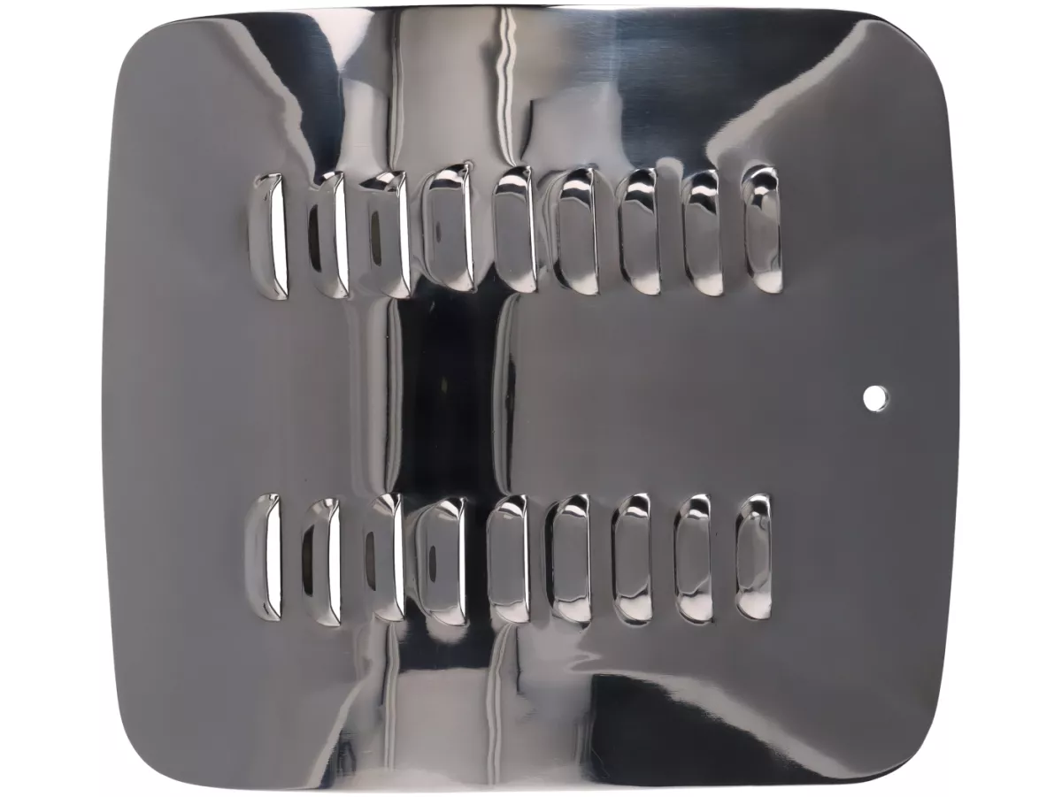Battery door -SPAQ- Royal Alloy GP 125-300, TG 125-300 - Serveta Style - polished stainless steel