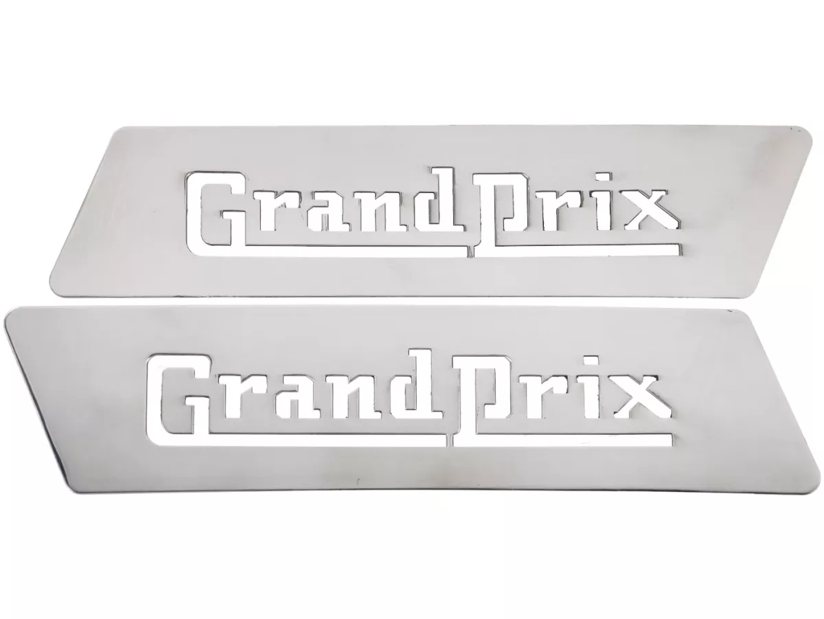 Seitenhaubeneinsätze Grand Prix -SPAQ- Royal Alloy GP 125-300 - Edelstahl poliert