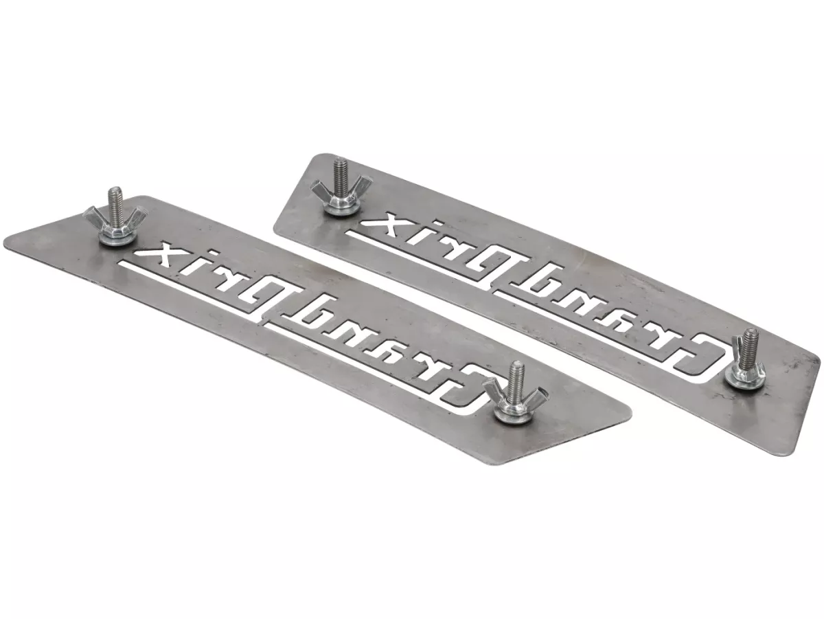 Seitenhaubeneinsätze Grand Prix -SPAQ- Royal Alloy GP 125-300 - Edelstahl poliert