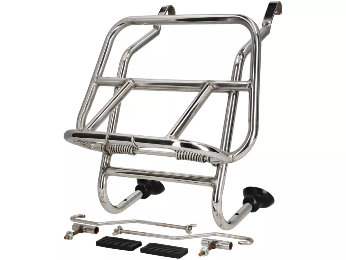 Gepäckträger klappbar vorne -SPAQ- Royal Alloy GP 125-300, TG 125-300 - Edelstahl poliert